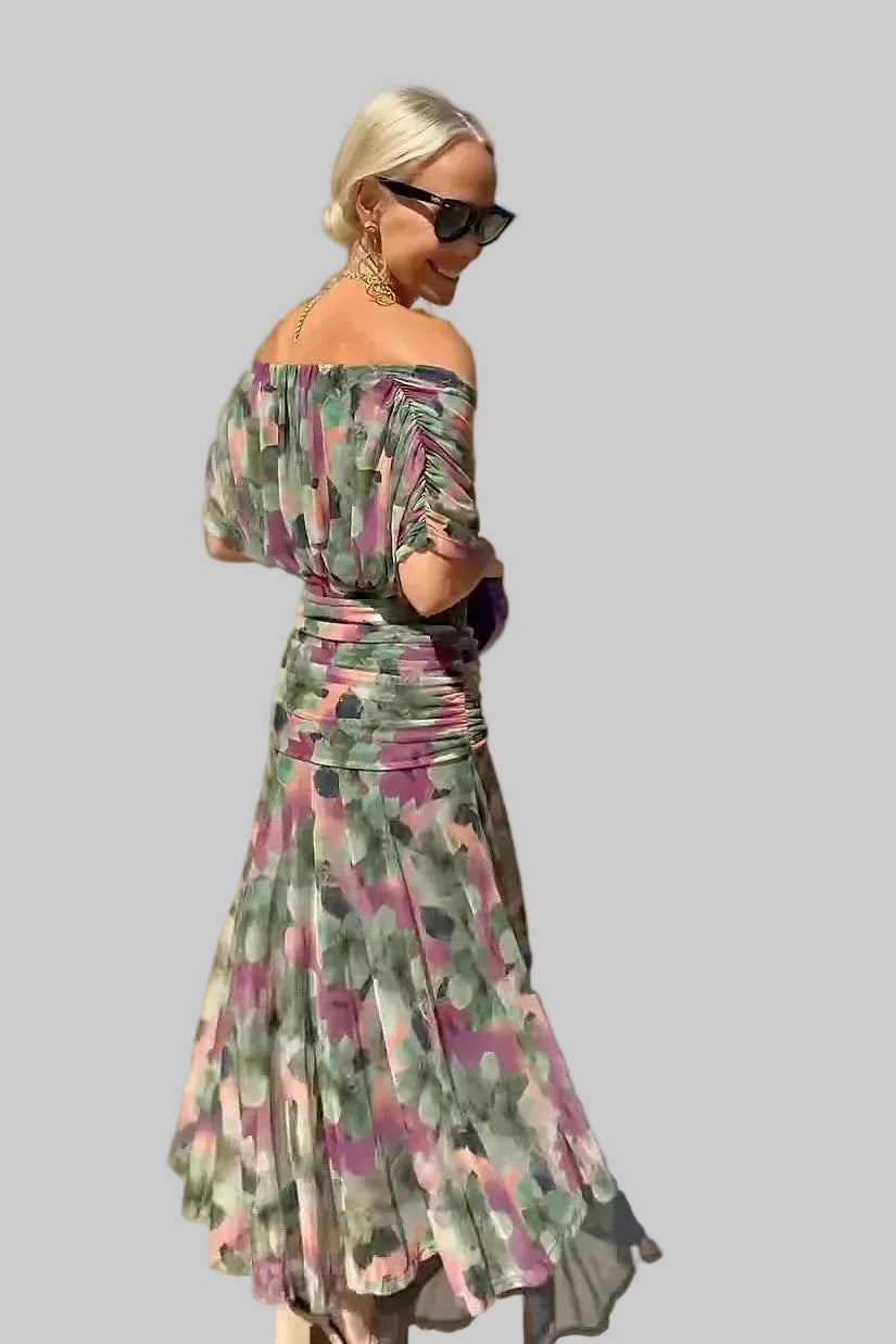Eloísa™ | Vestido Largo Floral de Gasa