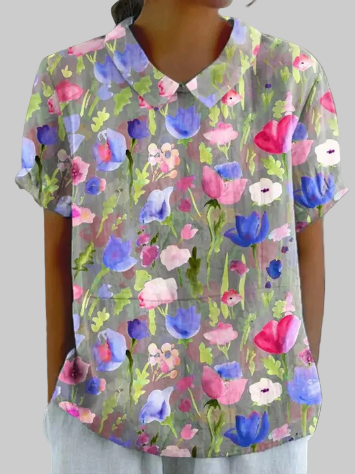 Lila | Chemise Fleurie Pastel