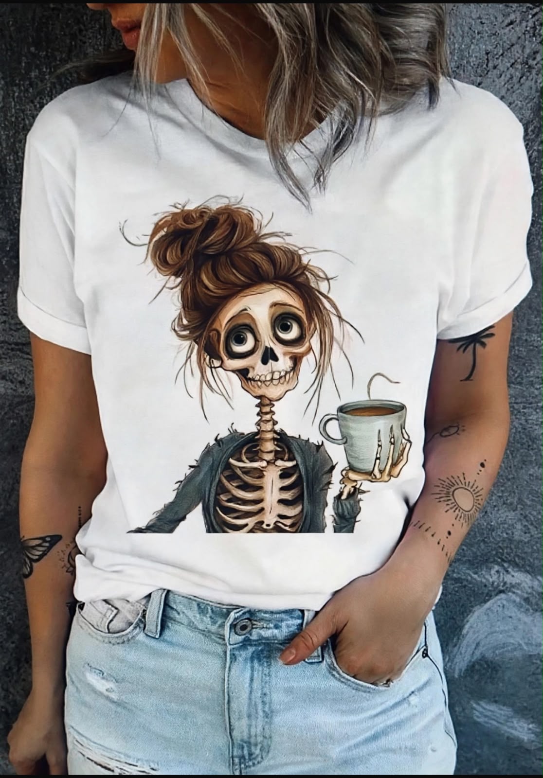 camiseta estampado de terror