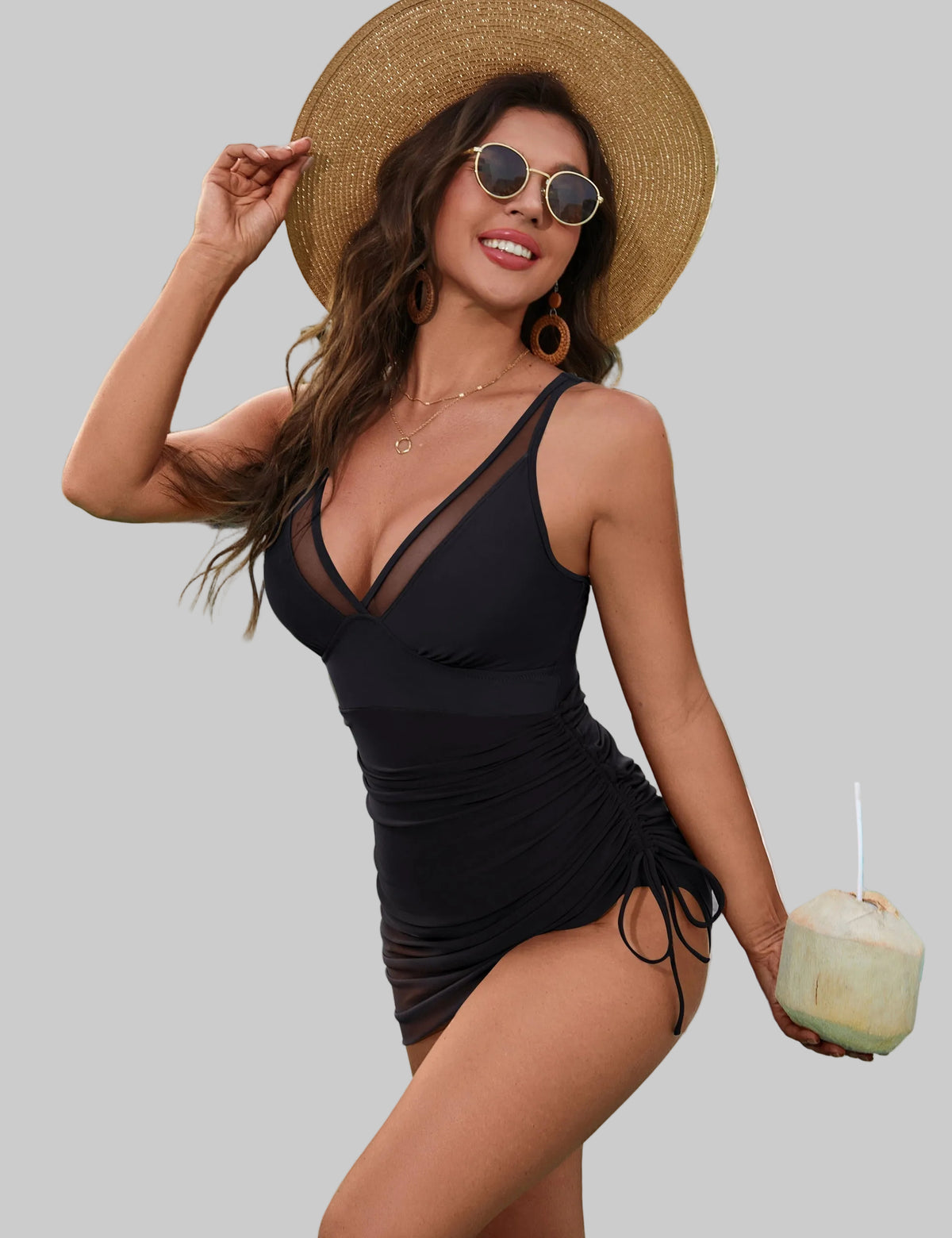 Lena | Costume da Bagno con Controllo dell'Addome e Protezione Solare