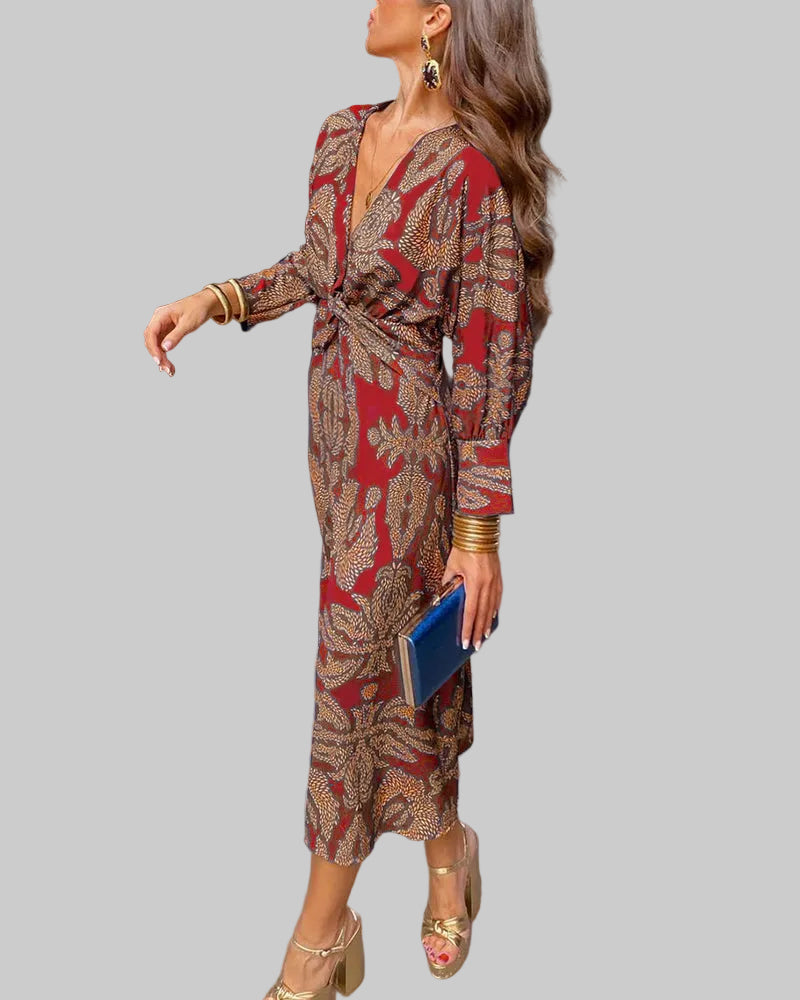 Isadora™ | Vestido Midi Estampado