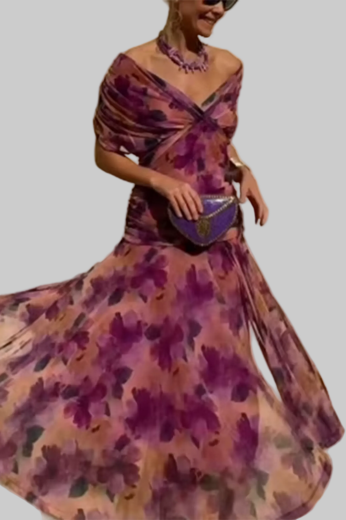 Eloísa™ | Vestido Largo Floral de Gasa