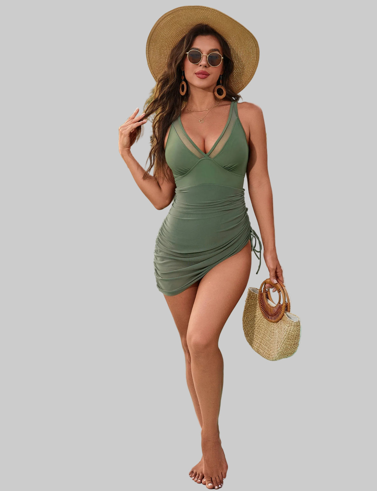 Lena | Costume da Bagno con Controllo dell'Addome e Protezione Solare