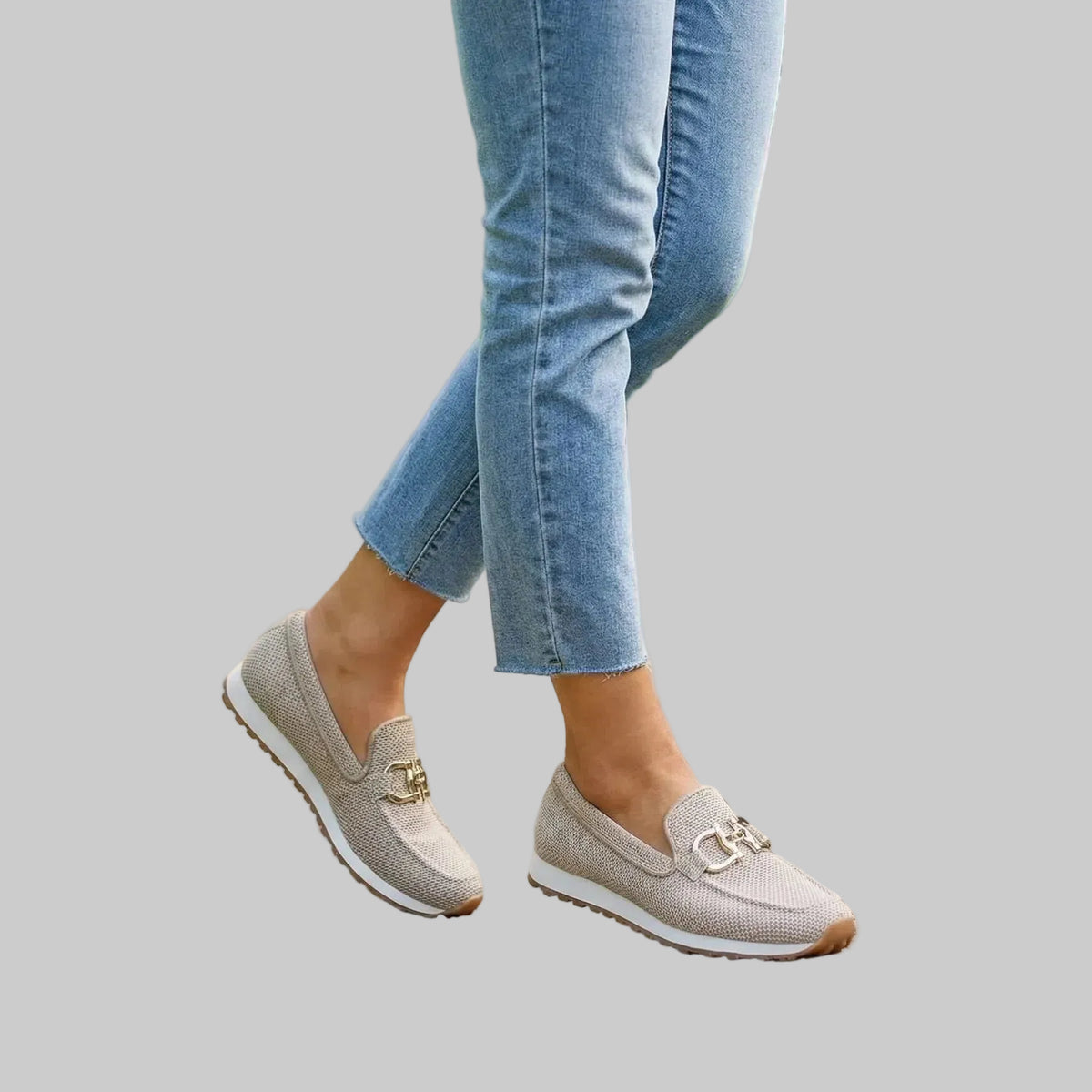Sinforosa™ | Mocasín Deportivo con Hebilla Dorada