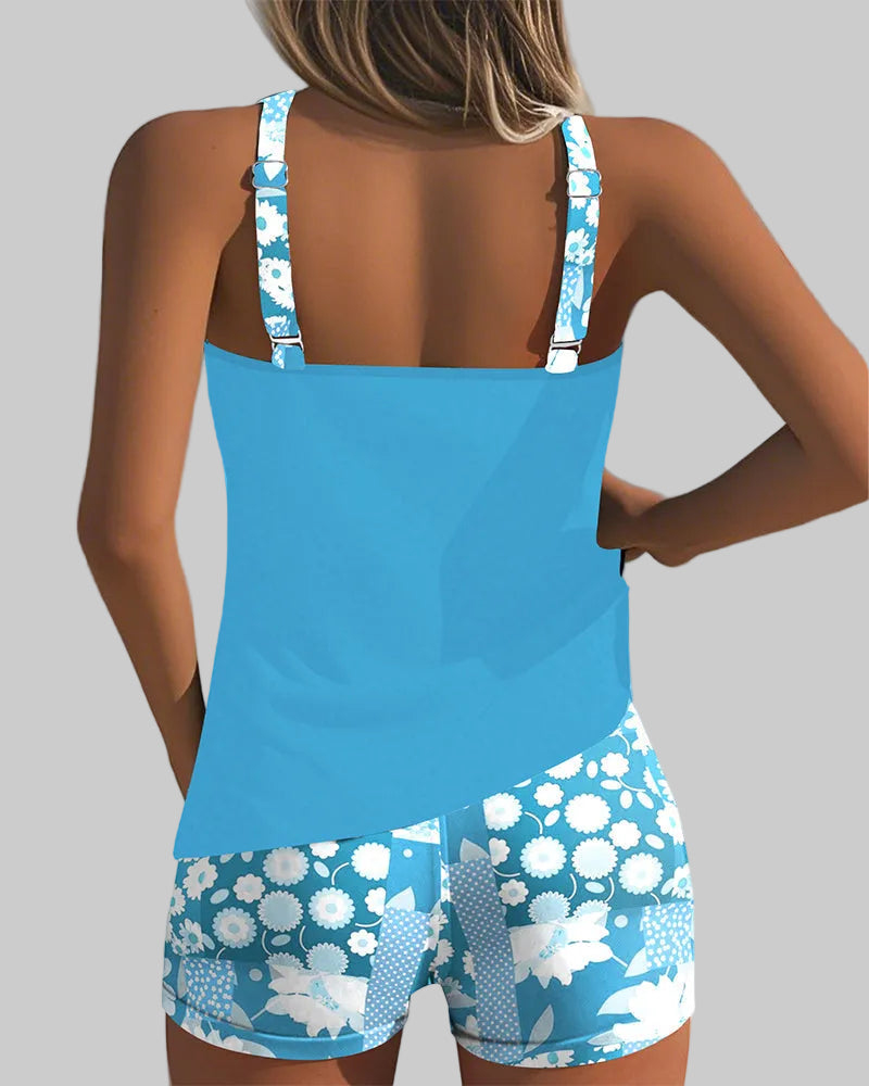 Sabrina | Costume da bagno a due pezzi con vestibilità comoda e stile floreale da spiaggia
