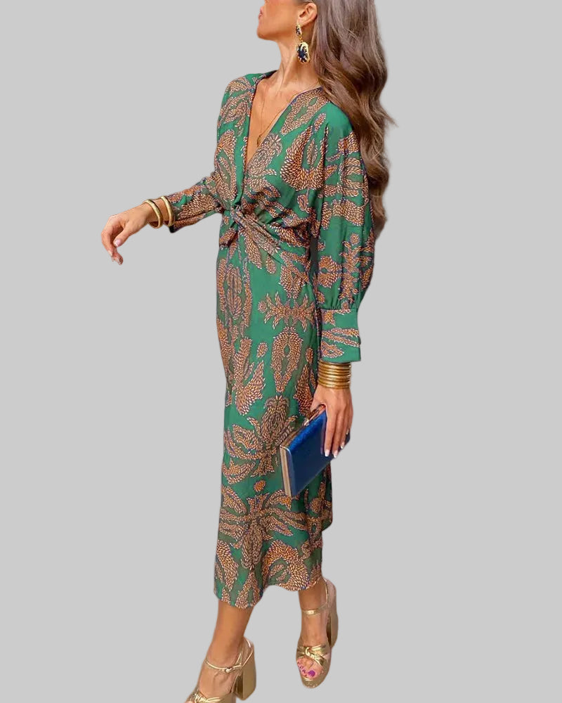 Isadora™ | Vestido Midi Estampado