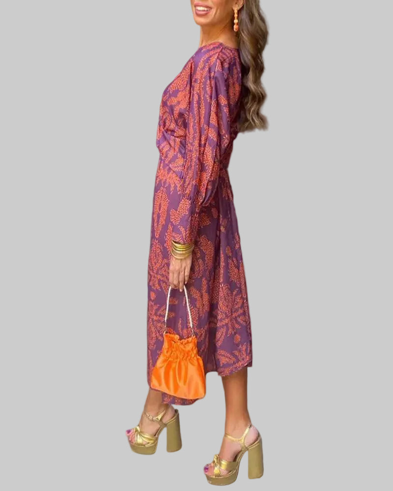 Isadora™ | Vestido Midi Estampado