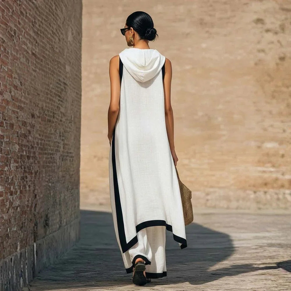Nadia Conjunto Efecto Lino Atemporal con Diseño Minimalista
