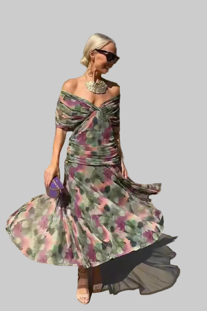 Eloísa™ | Vestido Largo Floral de Gasa