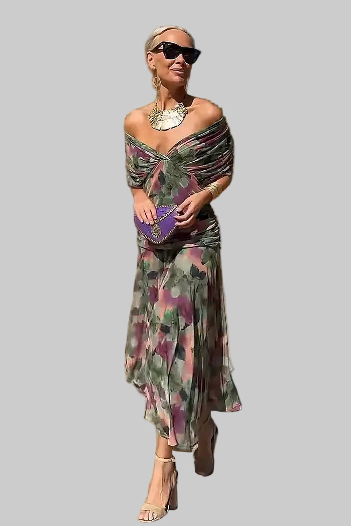 Eloísa™ | Vestido Largo Floral de Gasa