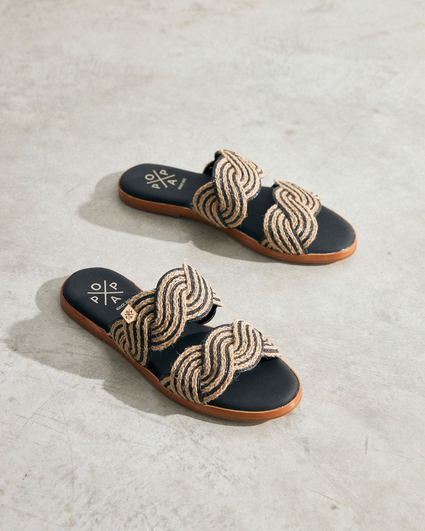 Sandalia Clicos Yute Negro