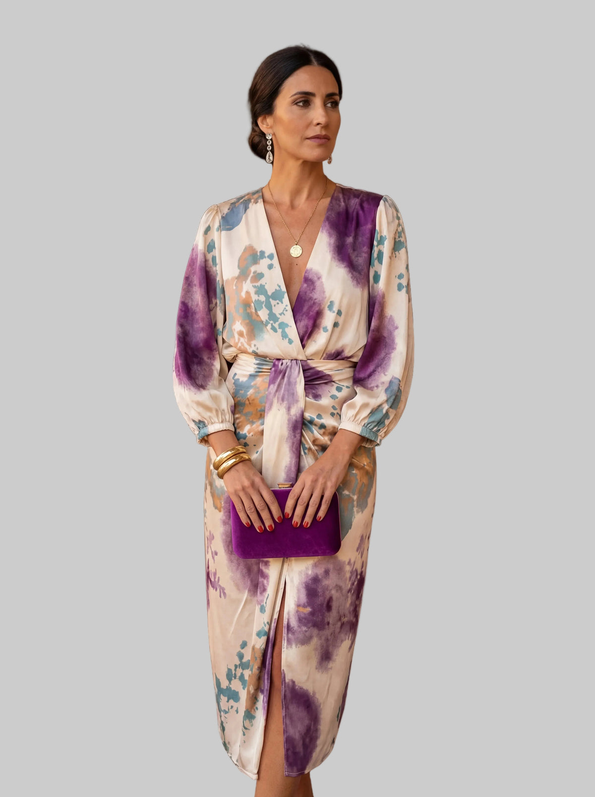 Valeria™ | Vestido Satinado Cruzado