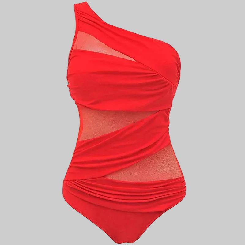 Nayla | Il Tuo Elegante Costume da Bagno a Spalla Unica in Taglie Comode