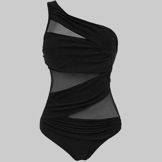 Nayla | Il Tuo Elegante Costume da Bagno a Spalla Unica in Taglie Comode