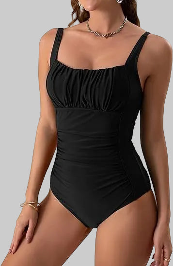 Leona | Il tuo elegante monokini con controllo addominale in nero