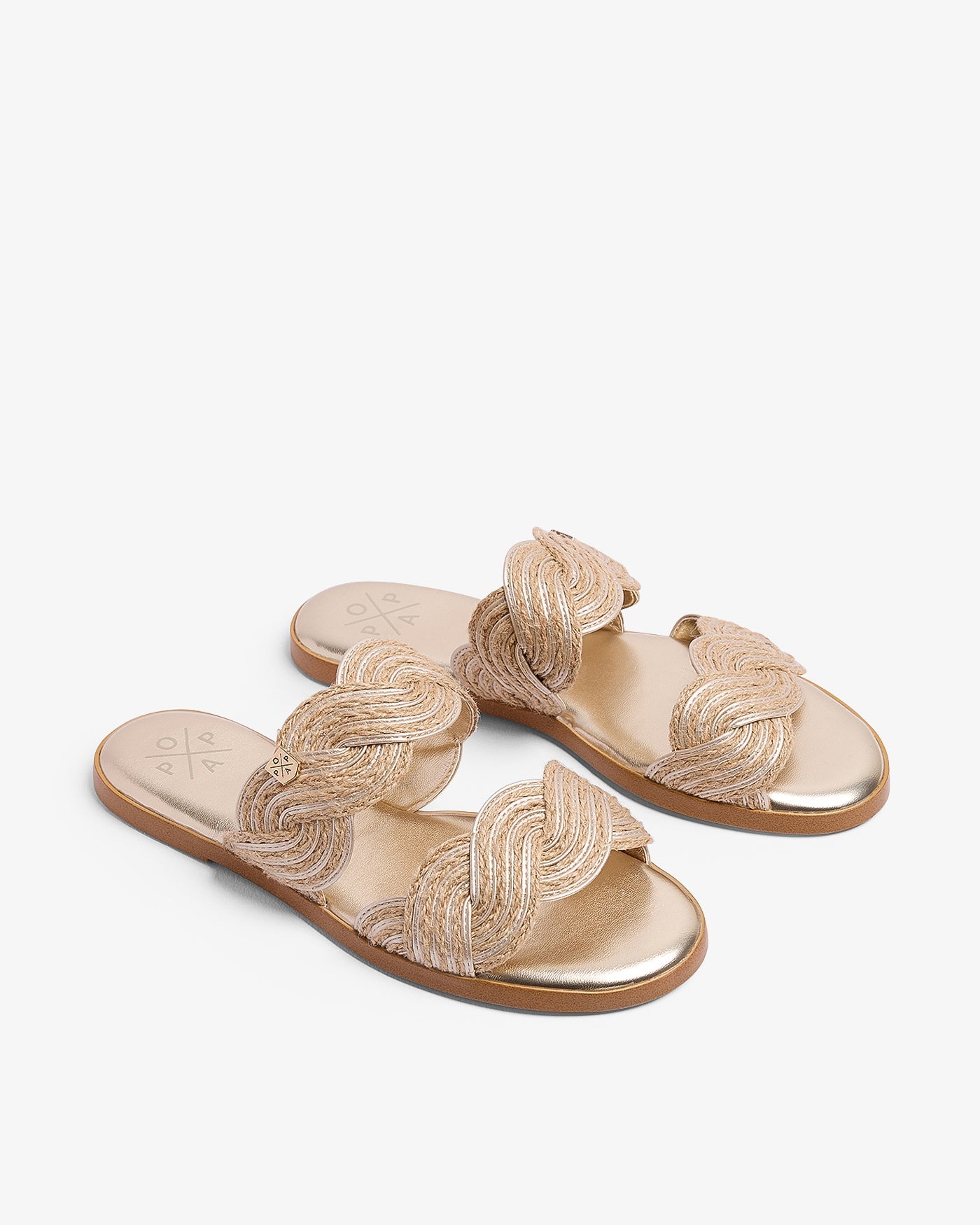 Sandalia Clicos Yute Oro