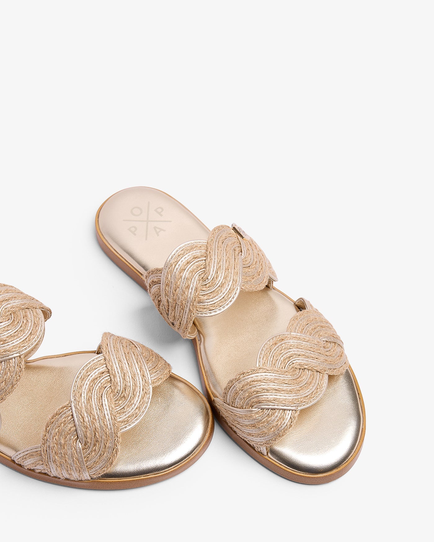 Sandalia Clicos Yute Oro