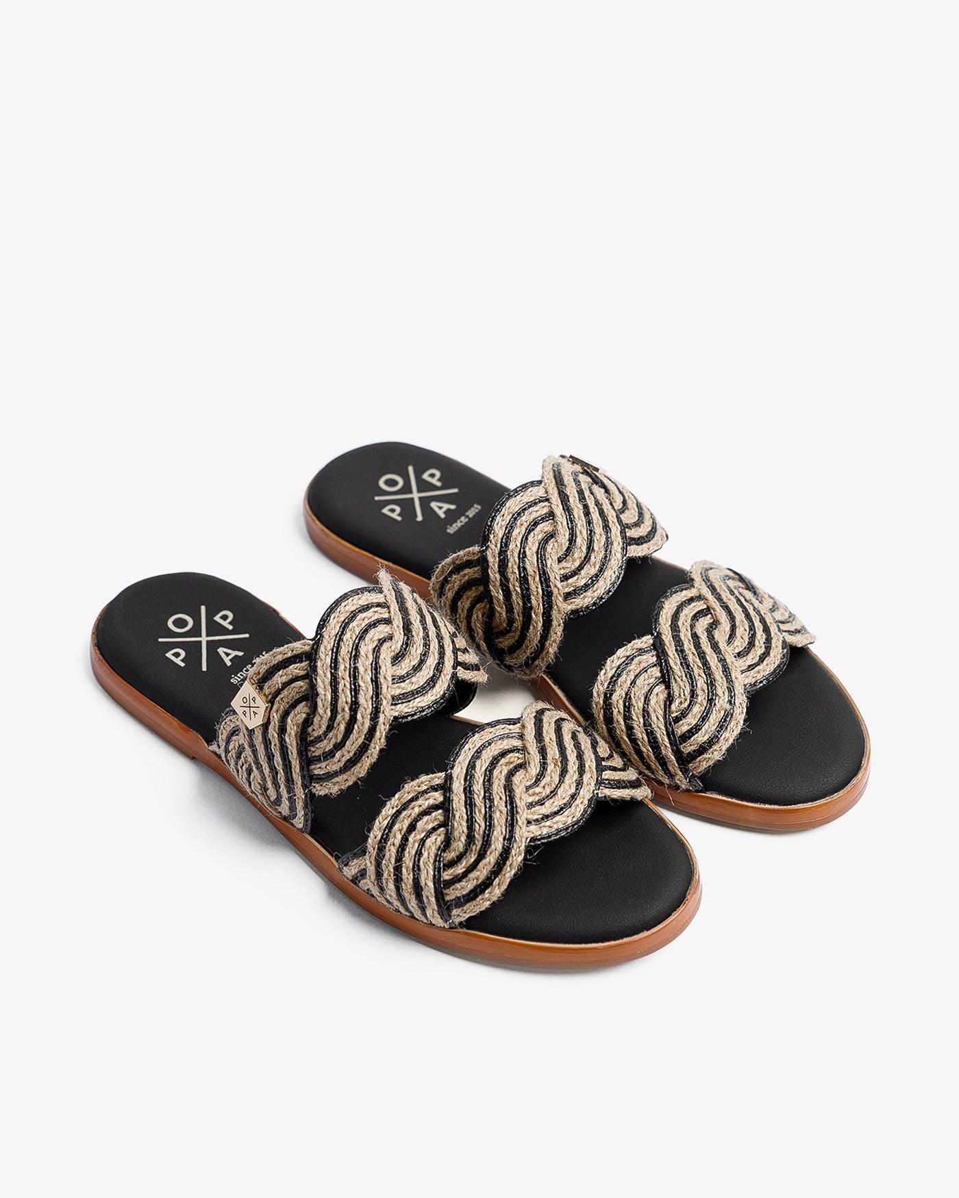 Sandalia Clicos Yute Negro