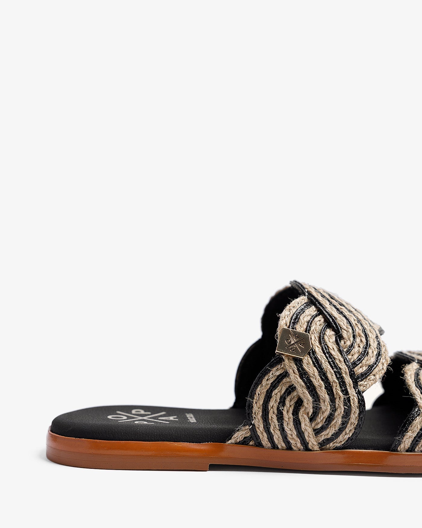 Sandalia Clicos Yute Negro