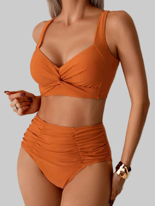 Nicoletta | Bikini Bandeau con Tejido Fruncido