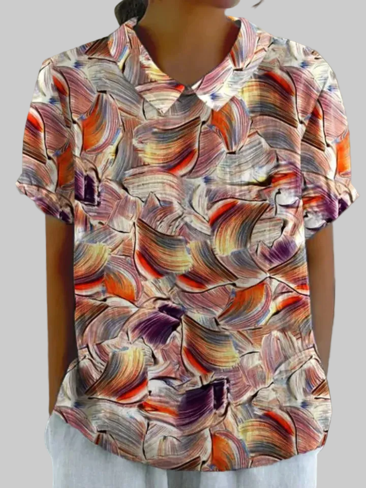 Mila | Chemise Vibrante Coup de Pinceau