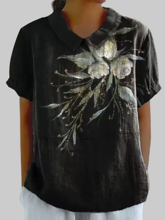Luna | Chemise Botanique Sombre