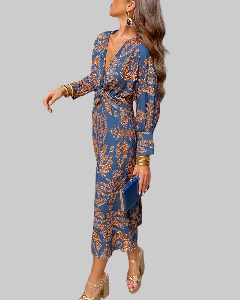 Isadora™ | Vestido Midi Estampado