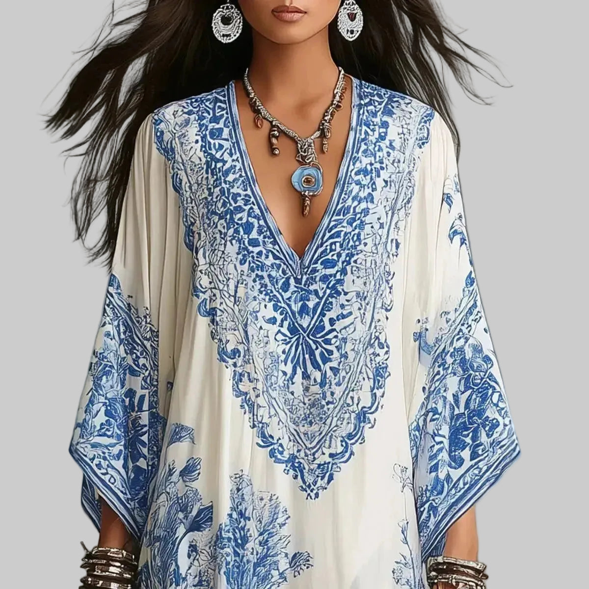 Alba Vestido Bohemio Maxi Étnico