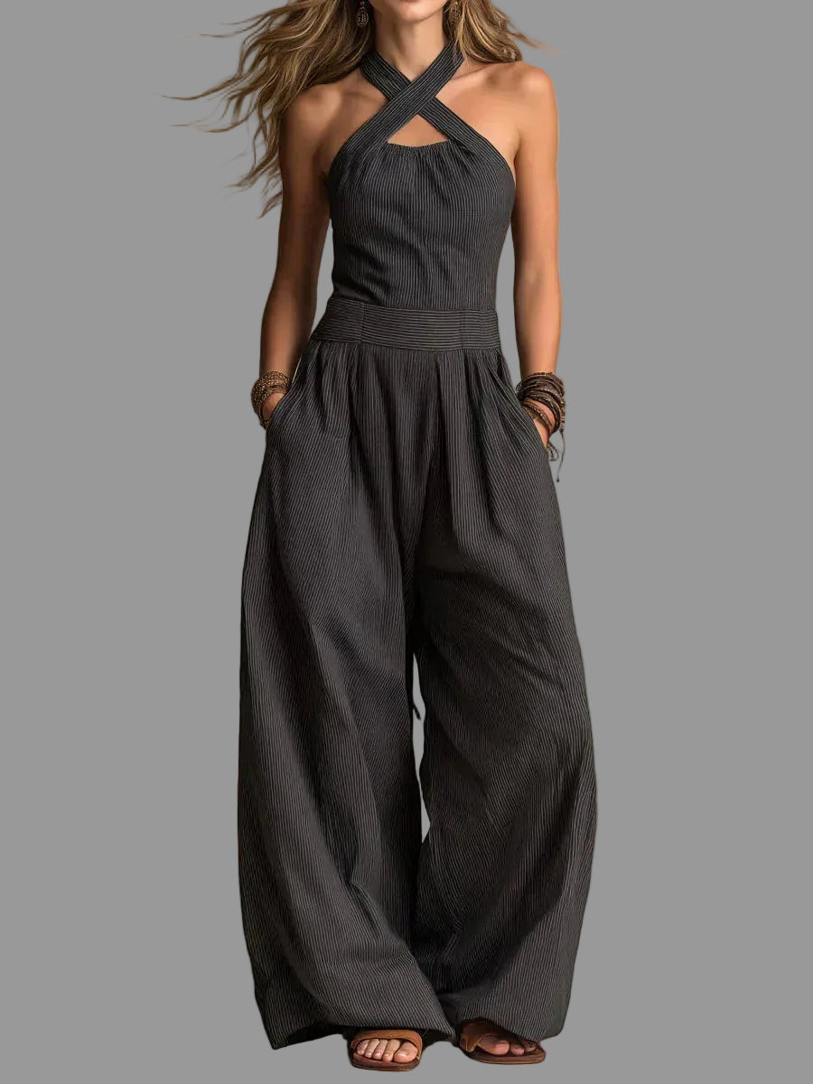 Mariela Mono Elegante con Escote Cruzado