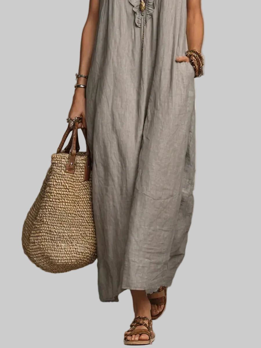 Camelia Vestido Maxi Bohemio con Escote en V