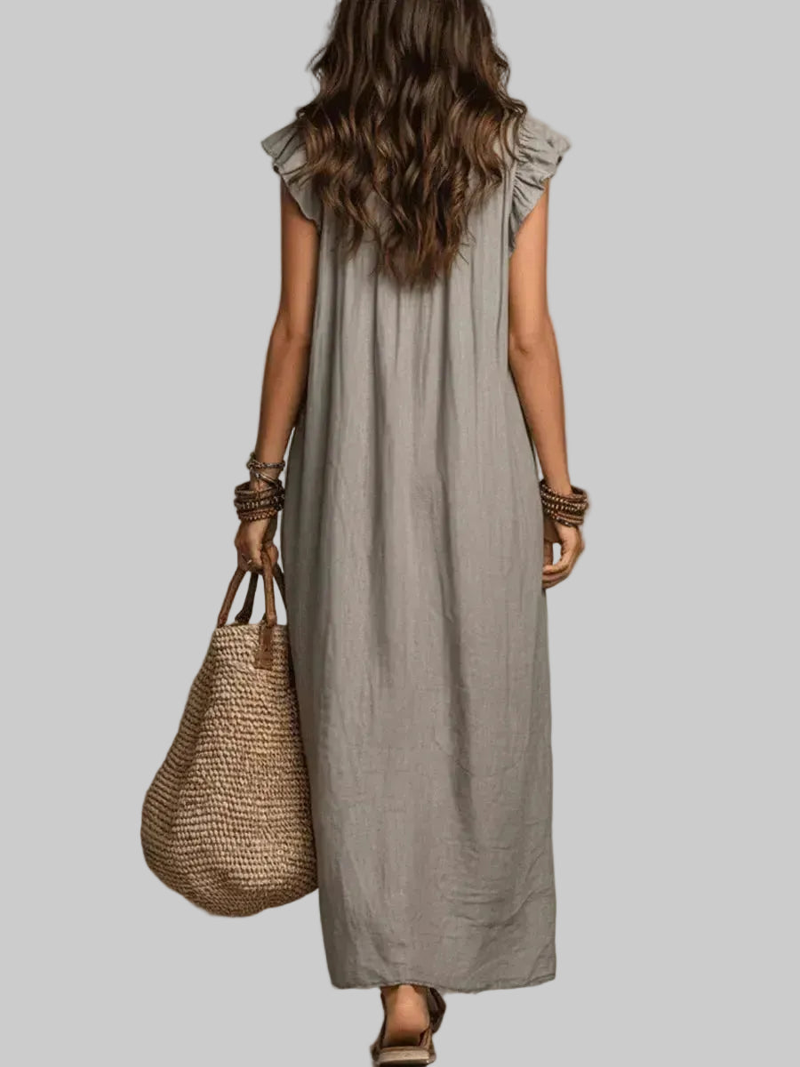 Camelia Vestido Maxi Bohemio con Escote en V