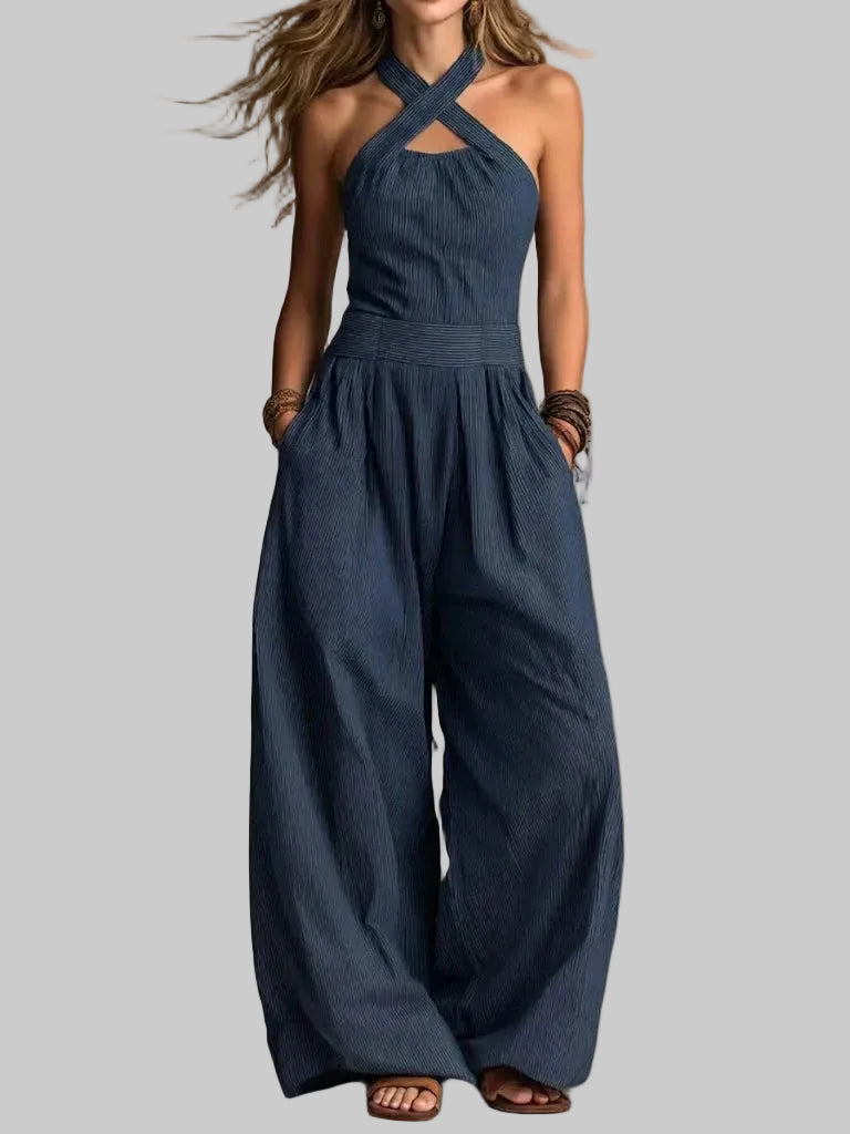 Mariela Mono Elegante con Escote Cruzado