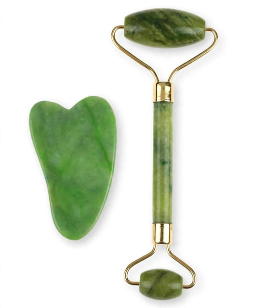 Kit Rodillo de Jade + Gua Sha Facial